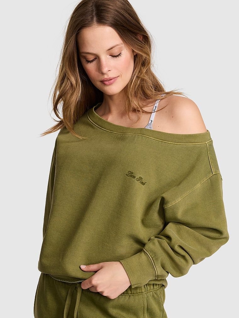 Bluză Campus Fleece off shoulder