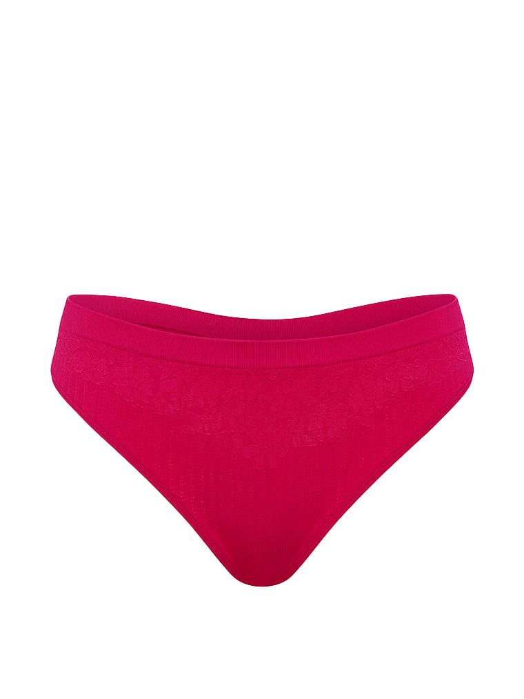 Ribă florală tanga. Produsul este roz și provine din colecția Seamless (Seamless Collection).