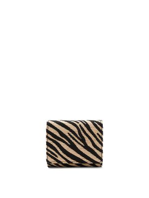 Black Zebra Straw Portofel mic