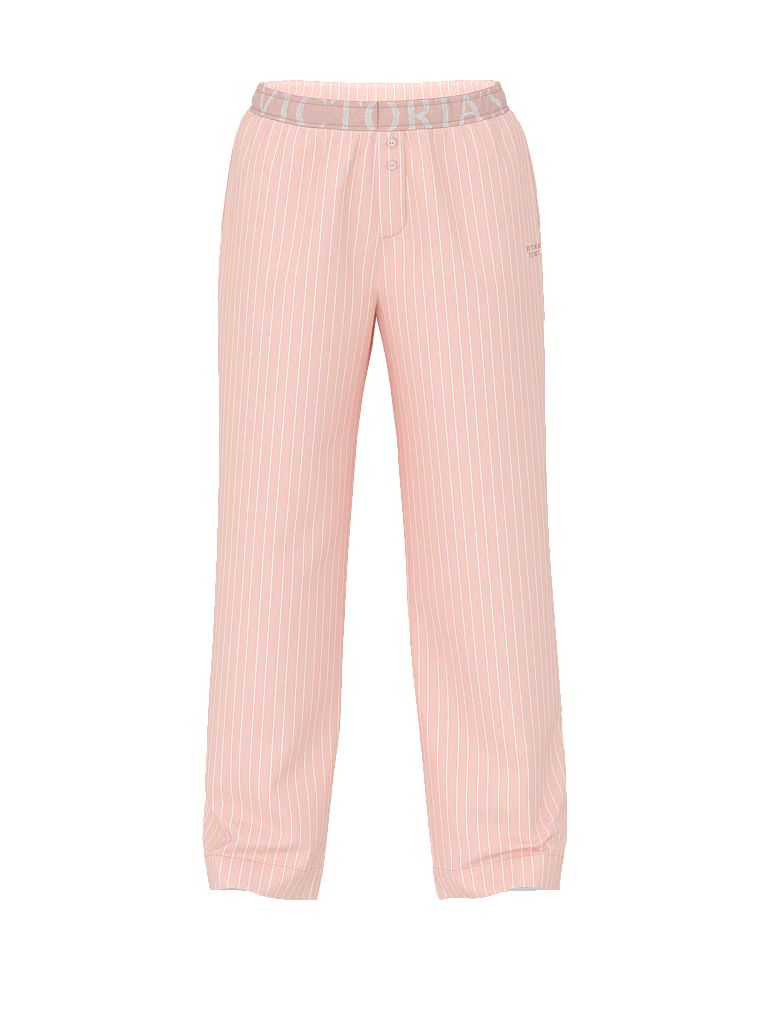 Pantaloni de pijama Heritage din bumbac Mix & Match. Produsul este modelat și provine din colecția Victoria's Secret.