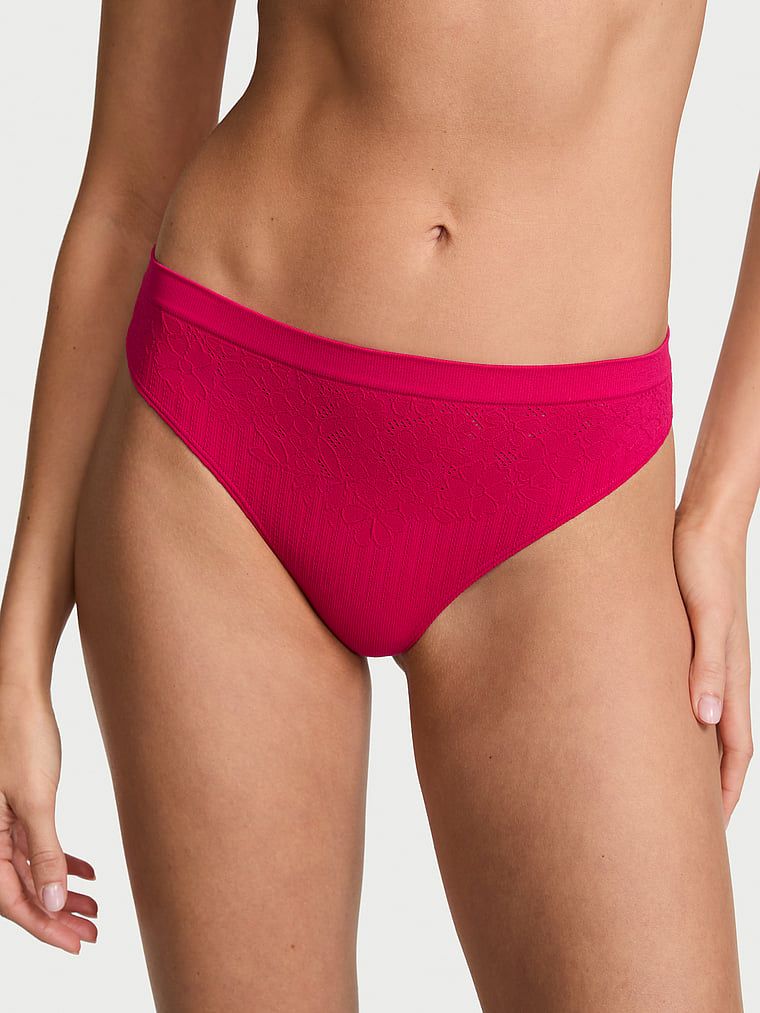 Seamless Chiloți Tanga fără cusături, cu nervuri florale