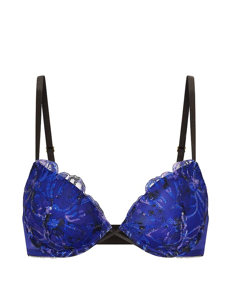 Sutiene push-up cu paiete Party Floral. Produsul este modelat și provine din colecția Very Sexy.
