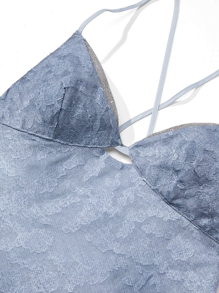 Rochie midi din denim jacquard. Produsul este modelat și provine din colecția Very Sexy.