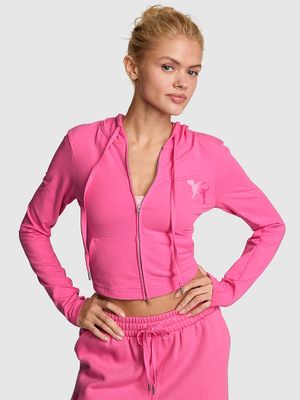 PINK Hanorac All-Day Cotton cu fermoar integral