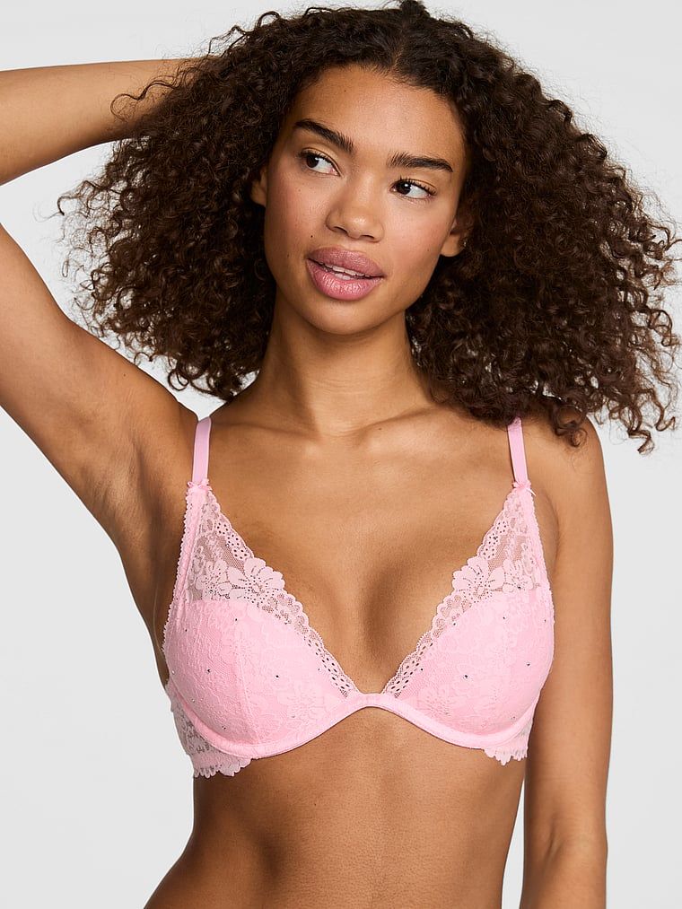 Sutien plunge ușor buretat PINK Wink™