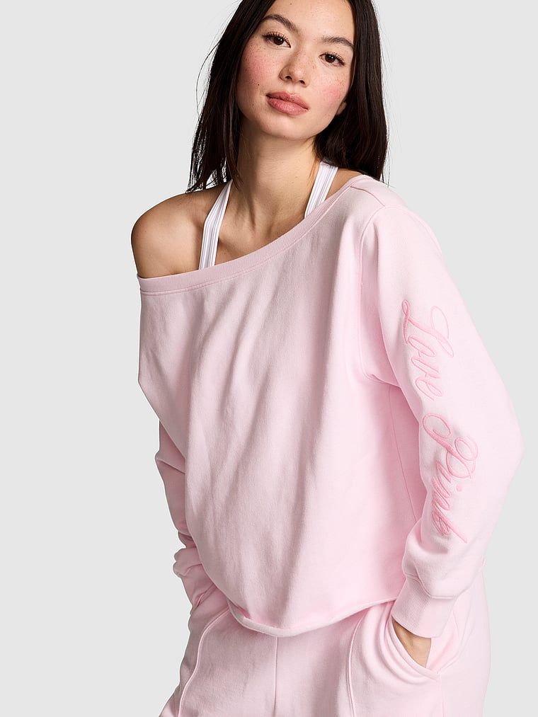 Bluză Campus Fleece off shoulder