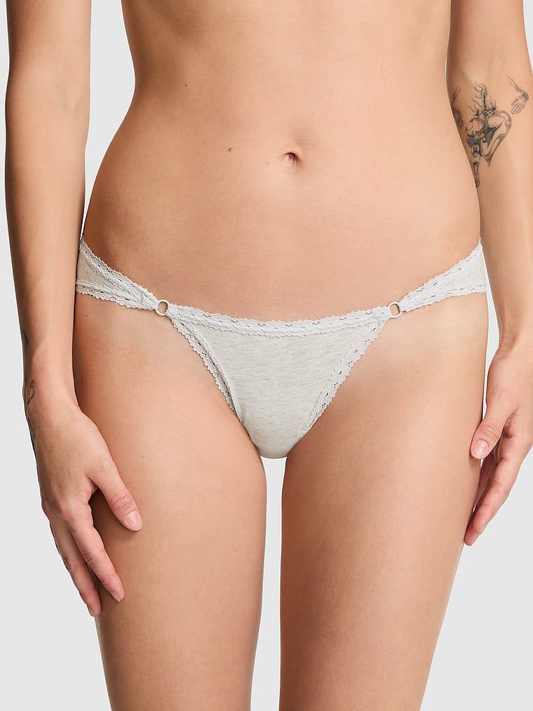 Chiloți Cotton Lace-Trim Low-Rise Cheeky