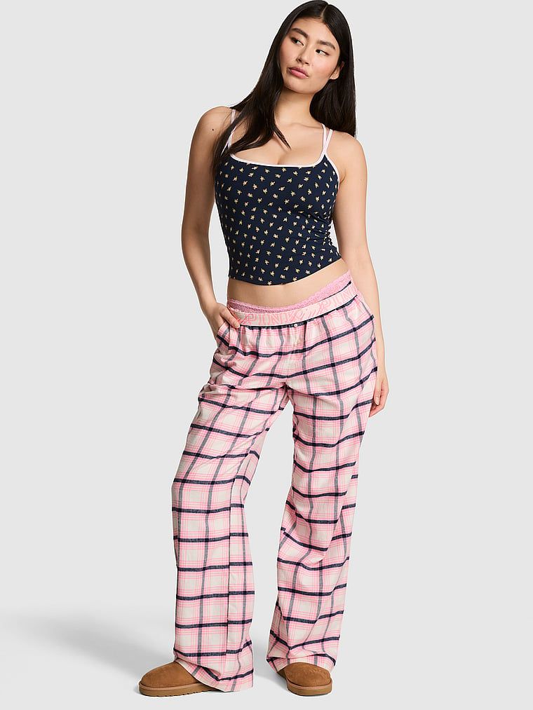 PINK Pantaloni de pijama Favorite din flanel 100% bumbac