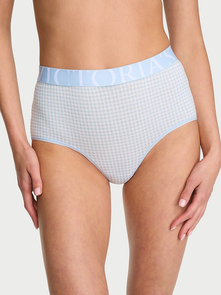 Chiloți din bumbac cu talie înaltă Logo Exploded Brief. Produsul este modelat și provine din colecția Bumbac.