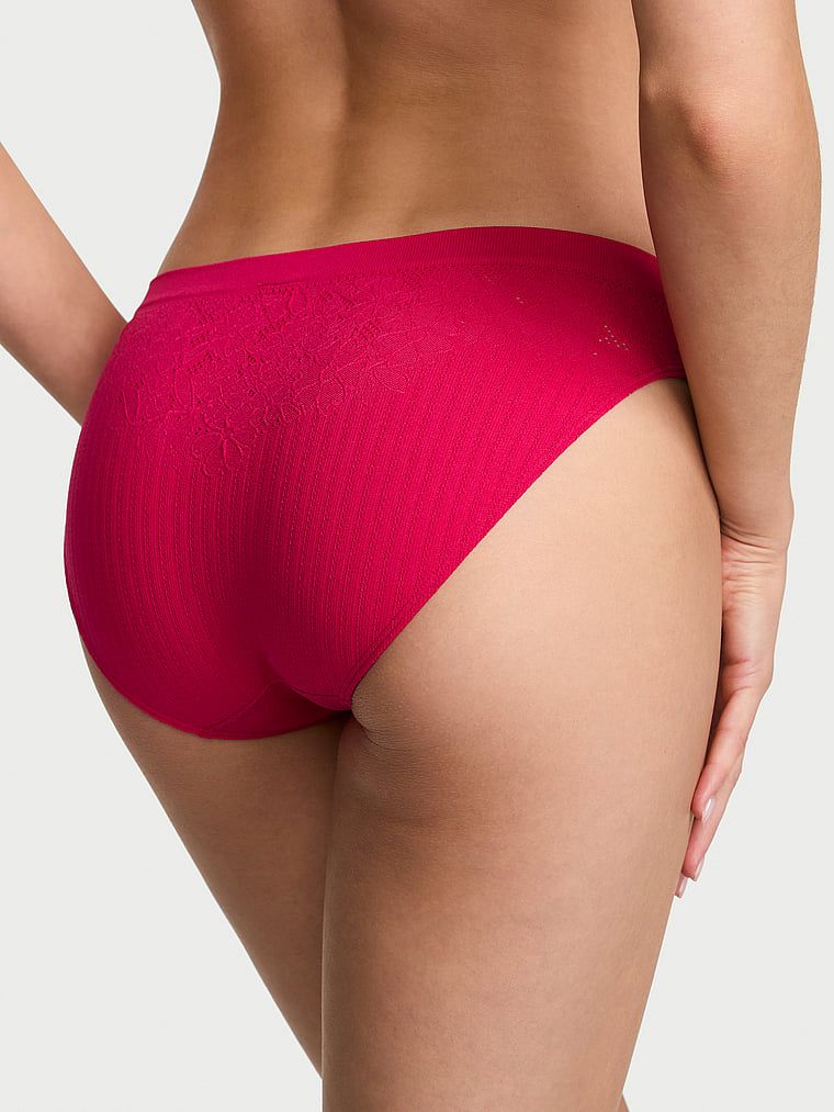 Chiloți de bikini cu pește cu flori. Produsul este roz și provine din colecția Seamless (Seamless Collection).