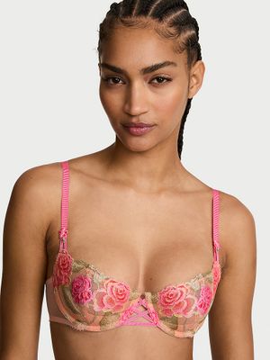 Dream Angels Sutien Balconette Wicked cu broderie Sweet Melody, fără căptușeală