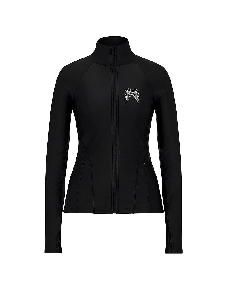 Hanorac cu fermoar VSX GlossyTech. Produsul este negru și provine din colecția VSX.