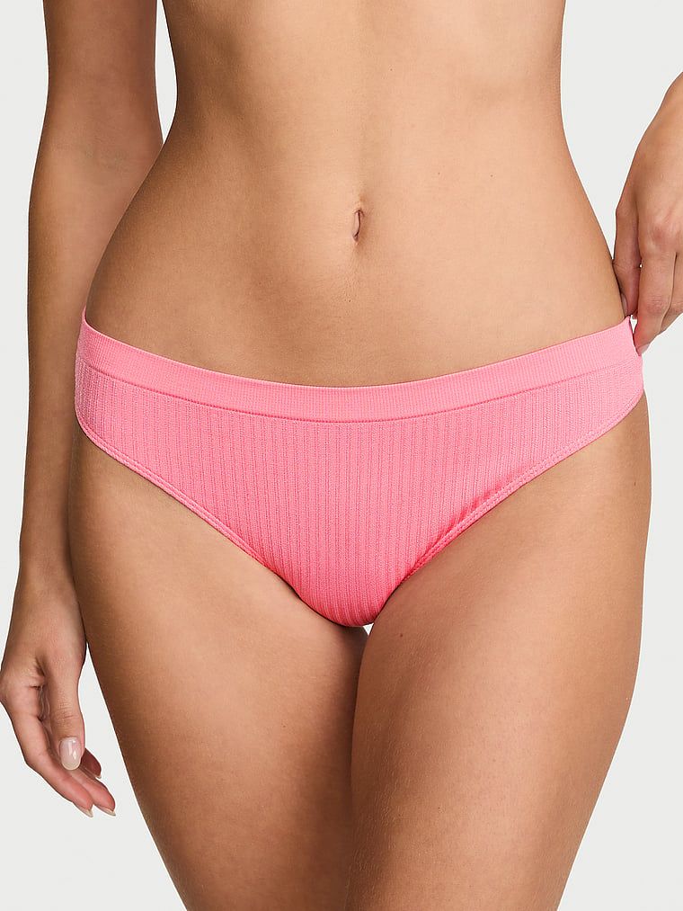 Tanga, coaste transparente fără cusură. Produsul este roz și provine din colecția Seamless (Seamless Collection).