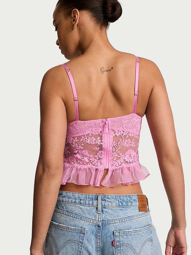 Topul corset Dare to Dream. Produsul este roz și provine din colecția Dream Angels.