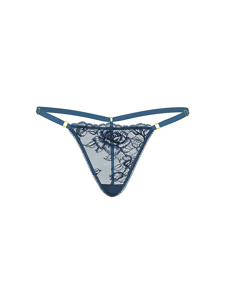Tanga din denim Rose și dantelă. Produsul este multicolor și provine din colecția Very Sexy.