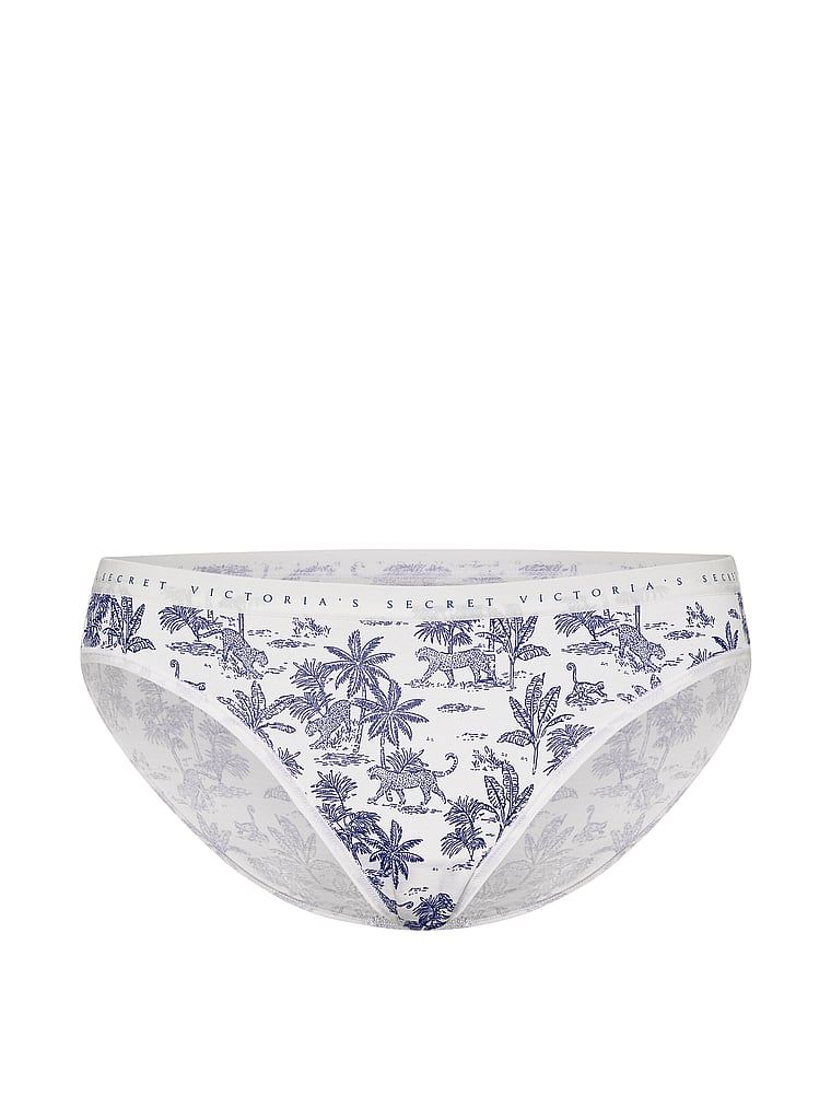 Chiloți de bumbac Bikini. Produsul are o culoare cu model și provine din colecția Victoria's Secret.