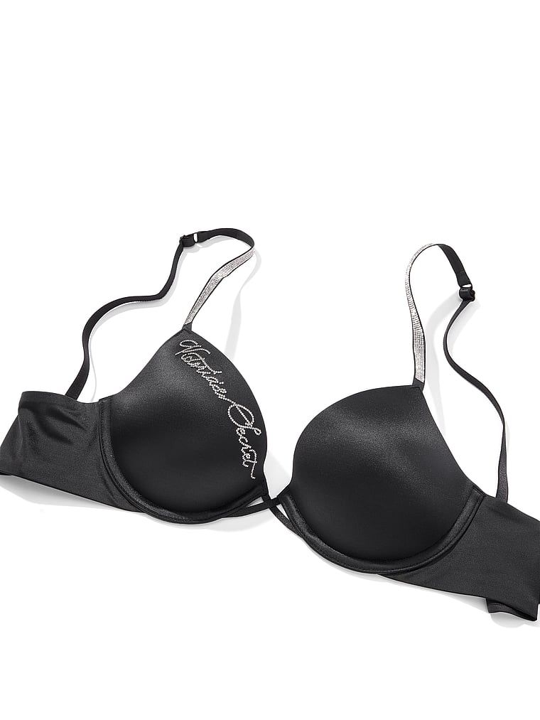 Sutien push-up Shine Script. Produsul este negru și provine din colecția Very Sexy.