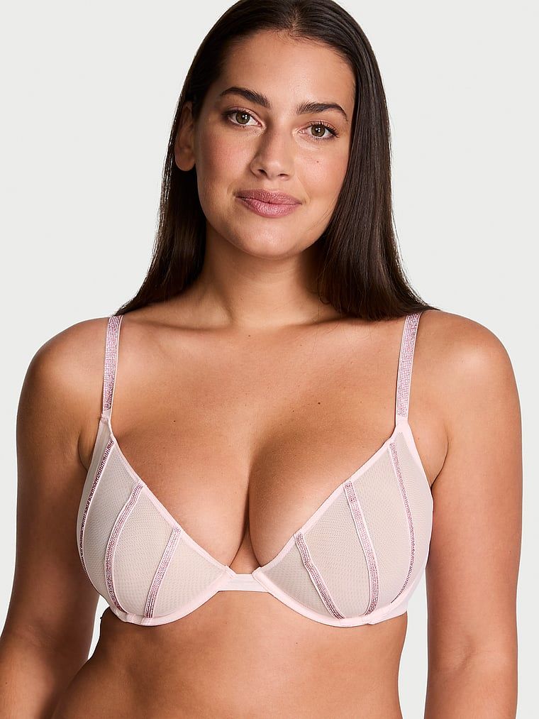 Very Sexy Sutien Demi Sheer Shine cu anchior