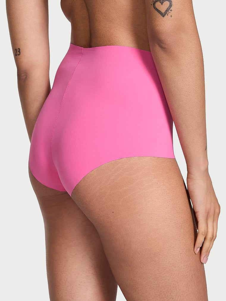 Chiloți fără cusături cu talie înaltă No-Show. Produsul este de culoare roz și provine din colecția No-Show.
