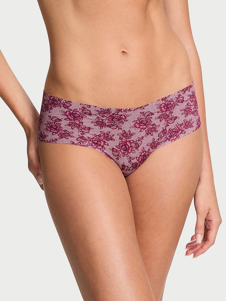 Chiloți fără cusături No-Show Cheeky. Produsul este de culoare florală și provine din colecția No-Show.