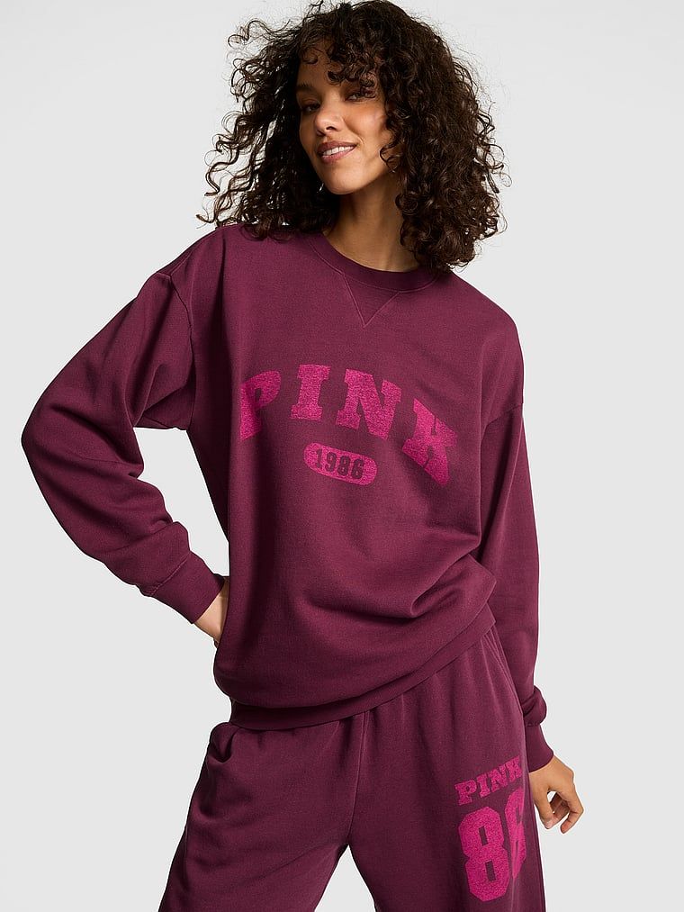 Hanorac oversized Ivy Fleece cu guler rotund  