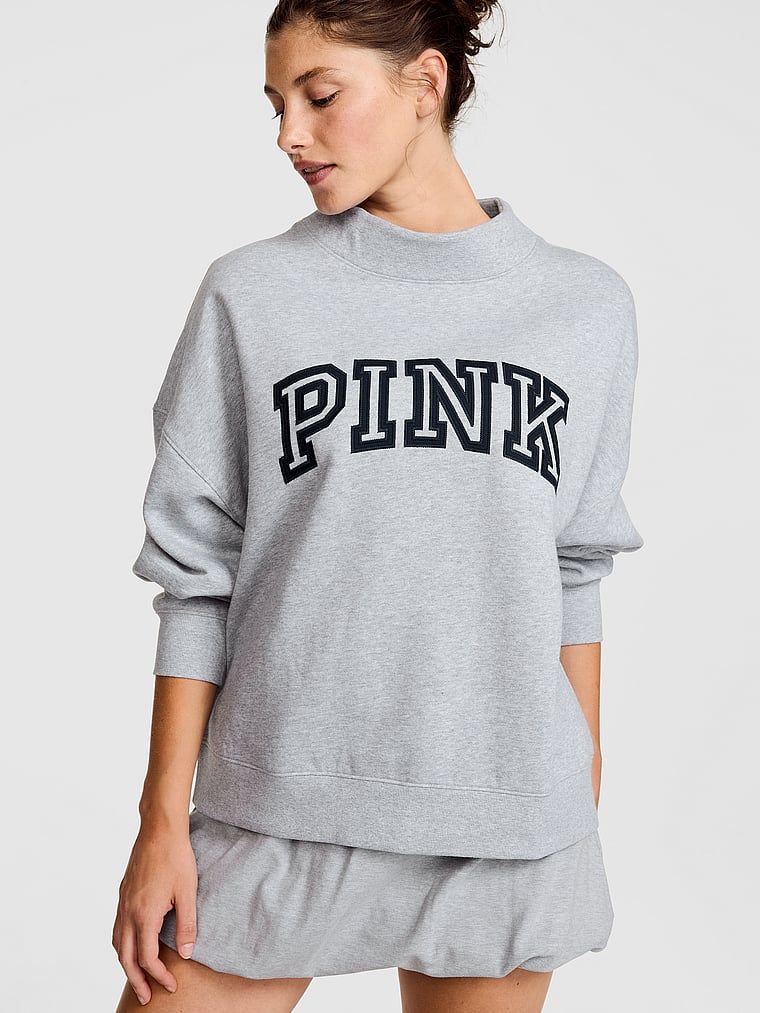 Bluză oversized cu guler înalt Campus Fleece