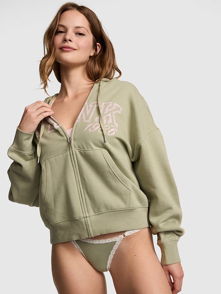 Hanorac cu glugă și fermoar Campus Fleece