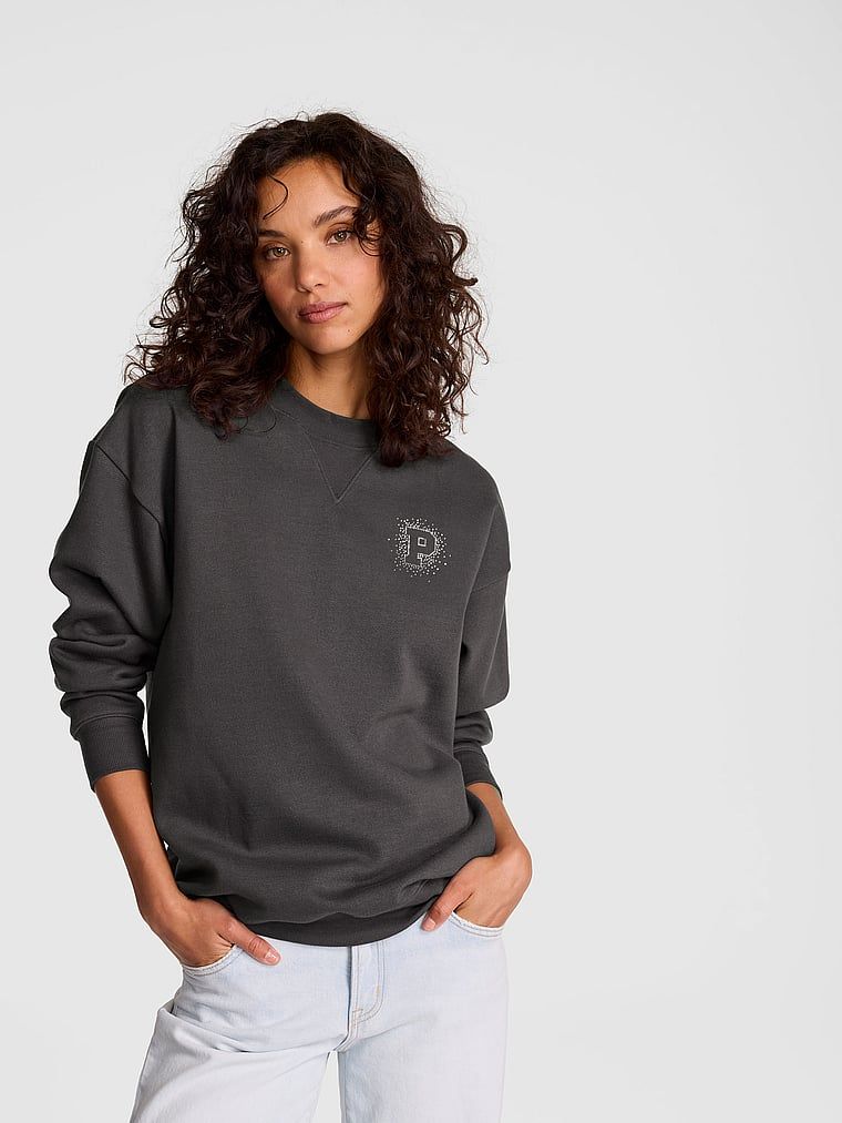 Bluză oversize Campus Fleece cu guler rotund