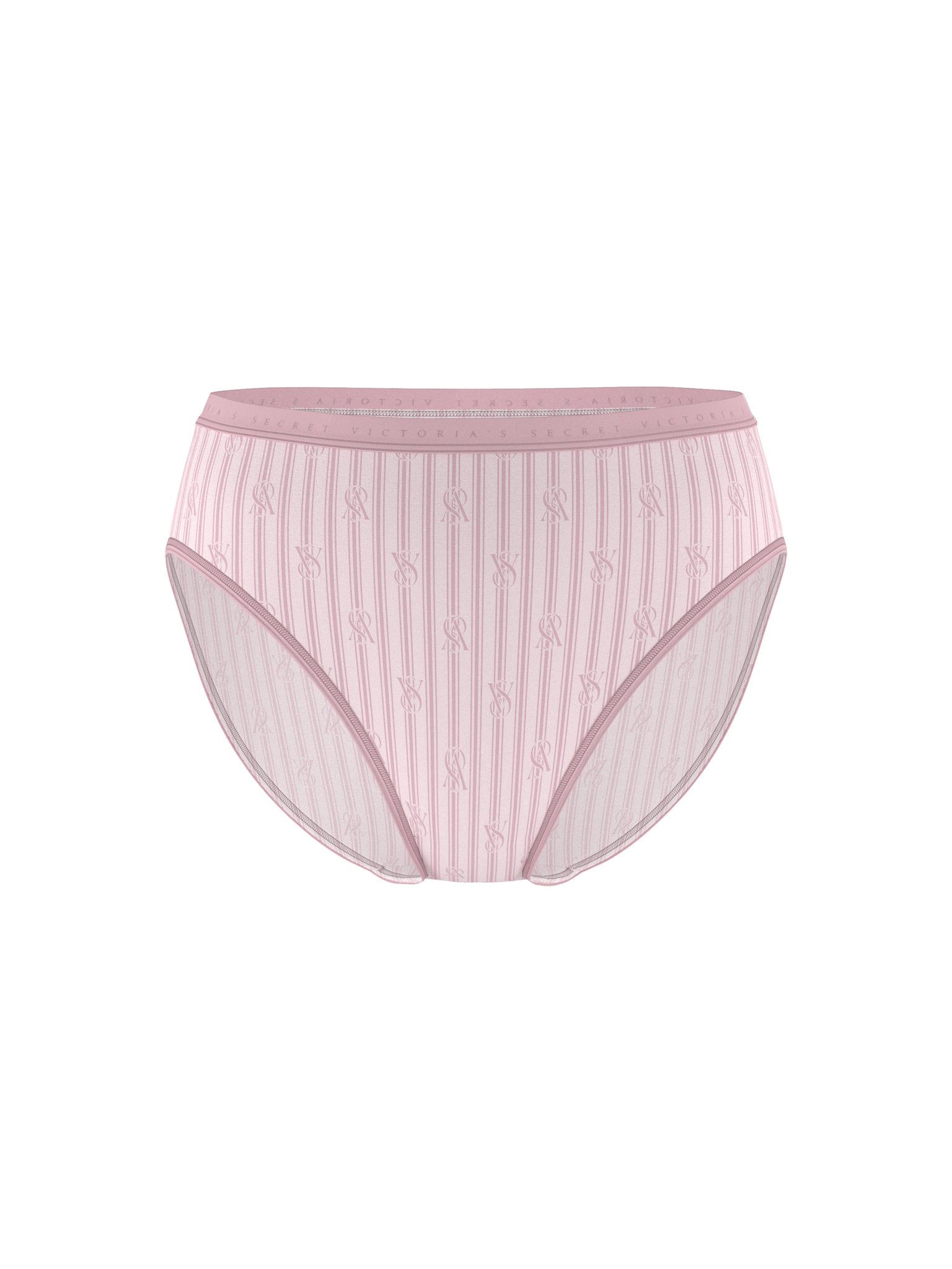 Chiloți din bumbac High-Leg Slip cu picioare înalte. Produsul este modelat și provine din colecția Victoria's Secret.