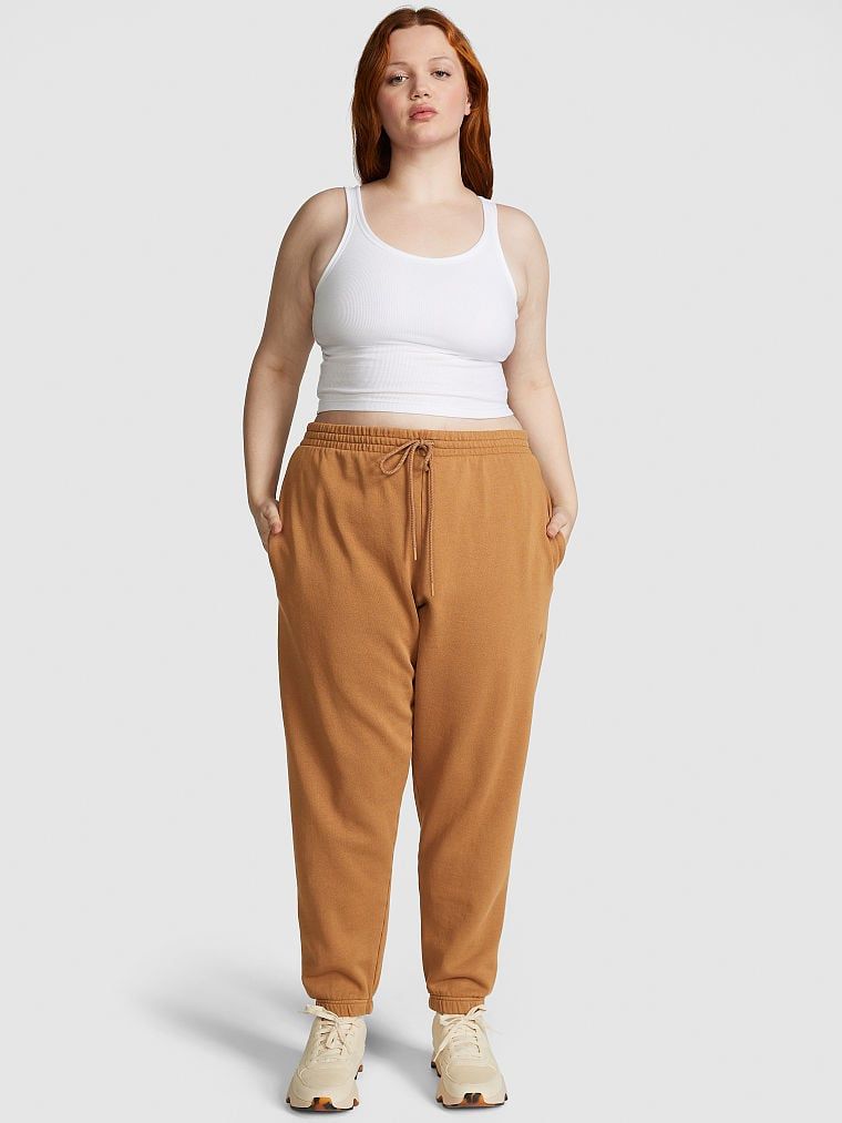 PINK Pantaloni de sport din material Fleece Ivy Gym Class