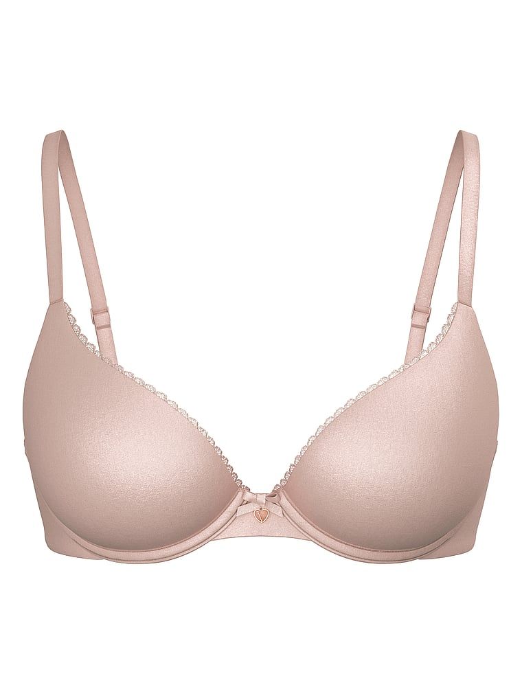 Sutiene ușor căptușit, cu cupe bine construite. Produsul este de culoare bej și provine din colecția Body by Victoria.