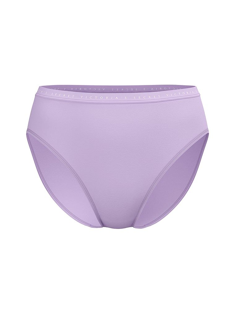 Chiloți din bumbac High-Leg Slip cu picioare înalte. Produsul este mov și provine din colecția Victoria's Secret.