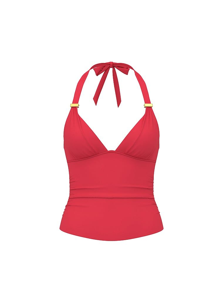 Un top push-up legat în jurul gâtului pentru înot și pentru plaja Ultimate Harlow. Produsul este roz și provine din colecția Victoria's Secret Swim.
