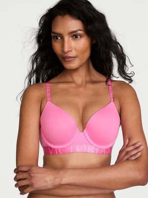 T-shirt Sutien cu push-up Exploded Logo din bumbac Perfect Shape