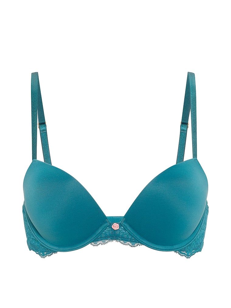 Sutien push-up neted și în dantelă. Produsul este albastru și provine din colecția Dream Angels.