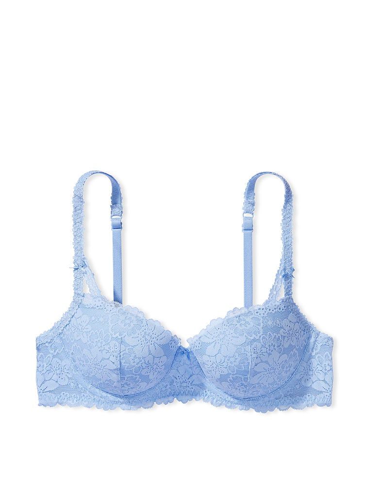 PINK Sutien Balconette cu Push-up Wink Harbor Blue - Victoria's Secret RO