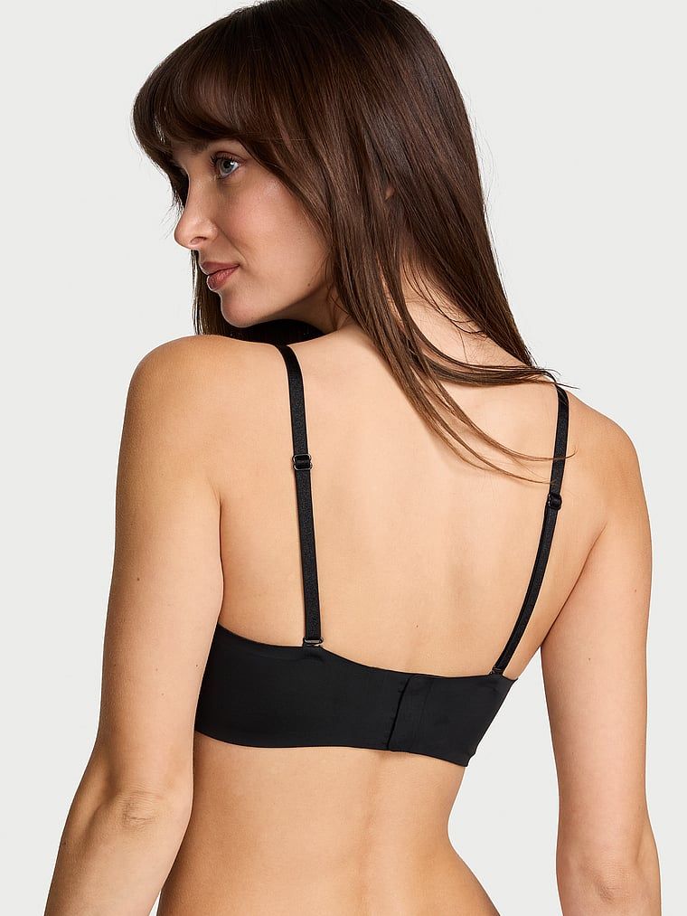 Sweetheart Strapless Strapless Strapless Ușor căptușit. Produsul este negru și provine din colecția Invisible by Victoria's Secret.