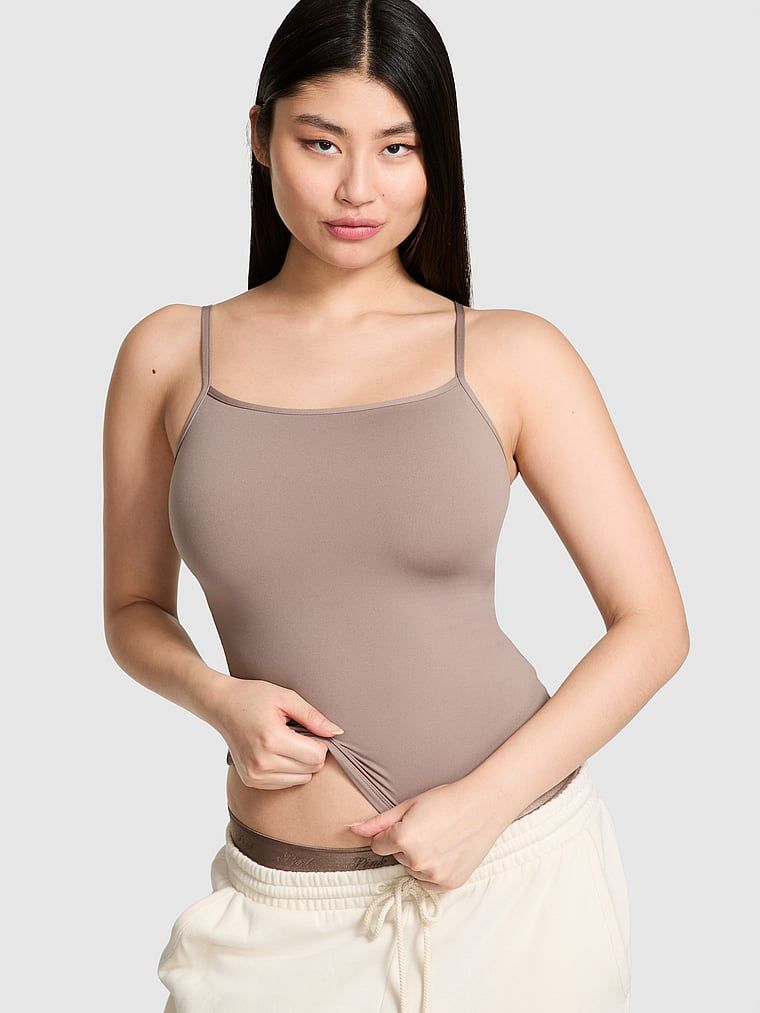 Top cu bretele PINK Base Stretch