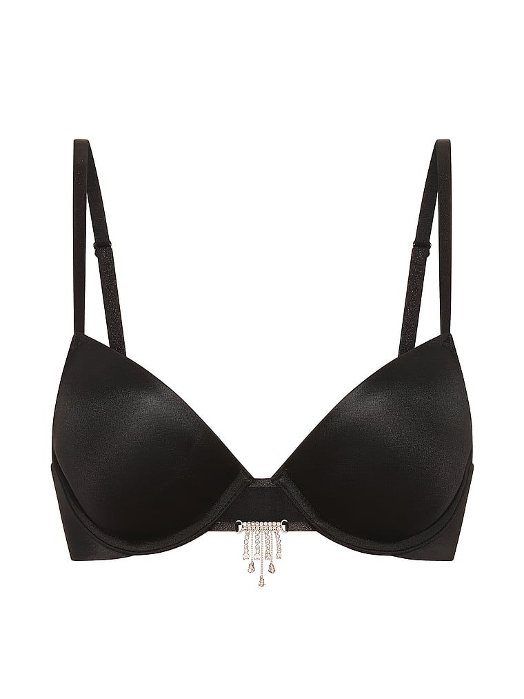 Sutien push-up cu aripi Angel Shine. Produsul este negru și provine din colecția Very Sexy.