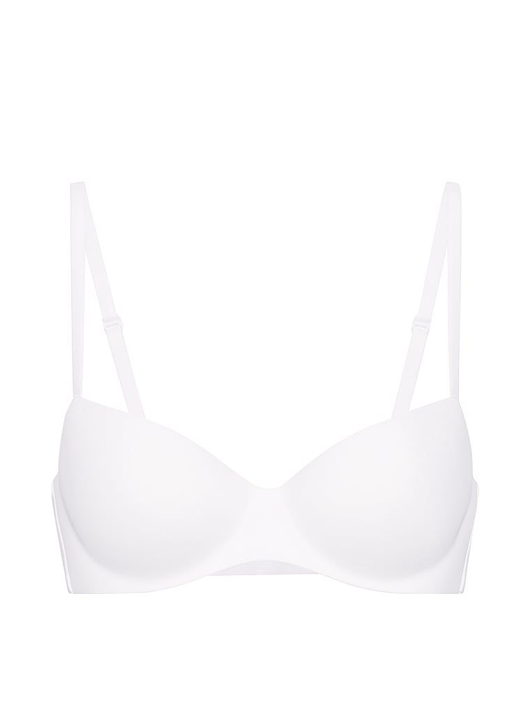 Sutien ușor căptușit, cu balconet FlexFactor. Produsul este alb și provine din colecția Body by Victoria.