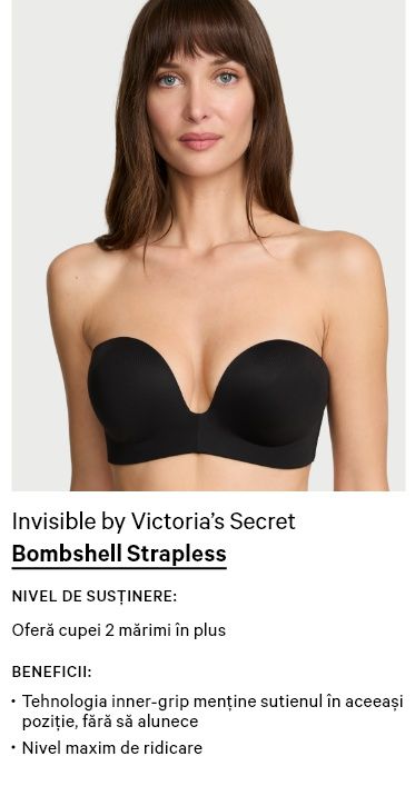 Very Sexy Sutien Push-Up Bombshell Add-2-Cups, fără bretele Sweet