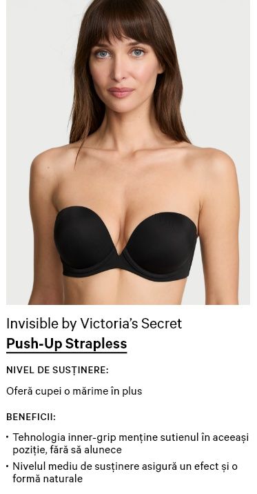 Very Sexy Sutien Push-Up Bombshell Add-2-Cups, fără bretele Sweet
